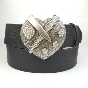 Antique Silver Heart Buckle Belt